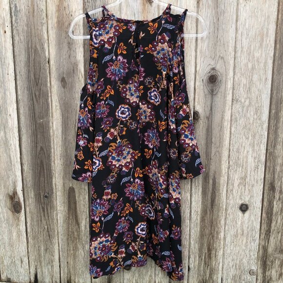 Tiffany and Grey Cold Shoulder Floral Dress Medium - Picture 4 of 5